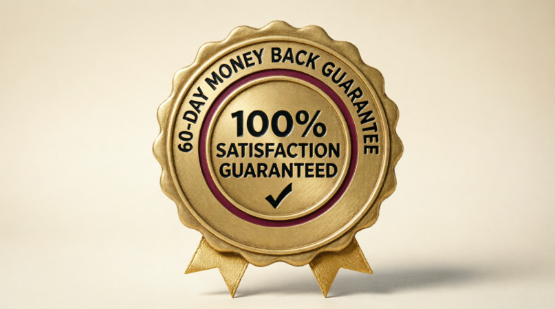 gold seal reading 60-day money back guarantee and 100 percent satisfaction